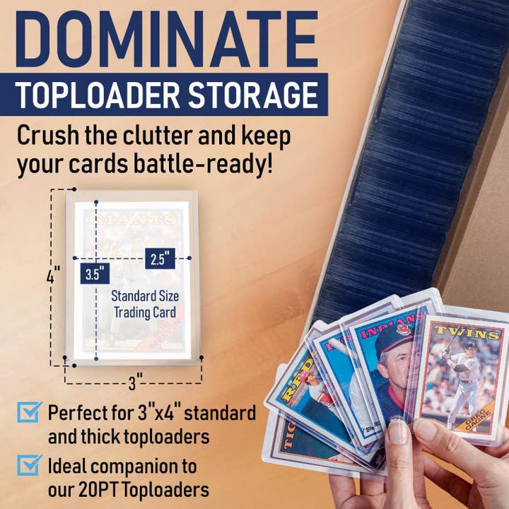 Invested Alliance LLC – Großhandel Vorratsbehälter – Premium Aufbewahrungsboxen aus Karton für Toploader – 20er Pack2