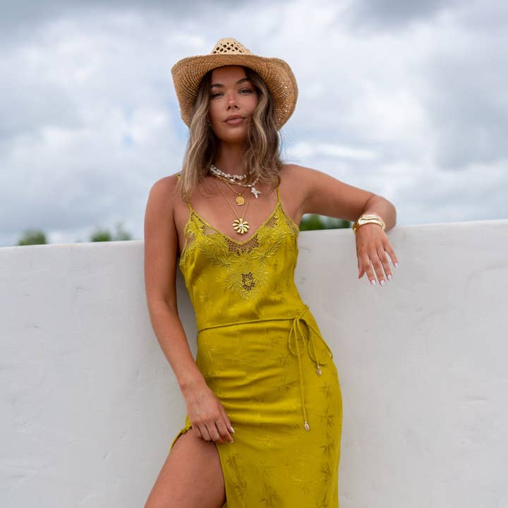 Sveta Midi - Lime for wholesale by Barefoot Blonde Collection