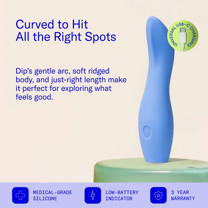 Dame Products - Wholesale Sex Toy - Dip, Versatile Classic Vibrator