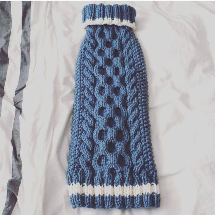 Leni Knits Limited - Wholesale Pet Sweater - Dog - The Original Honeycomb Cable Knit Dog Sweater