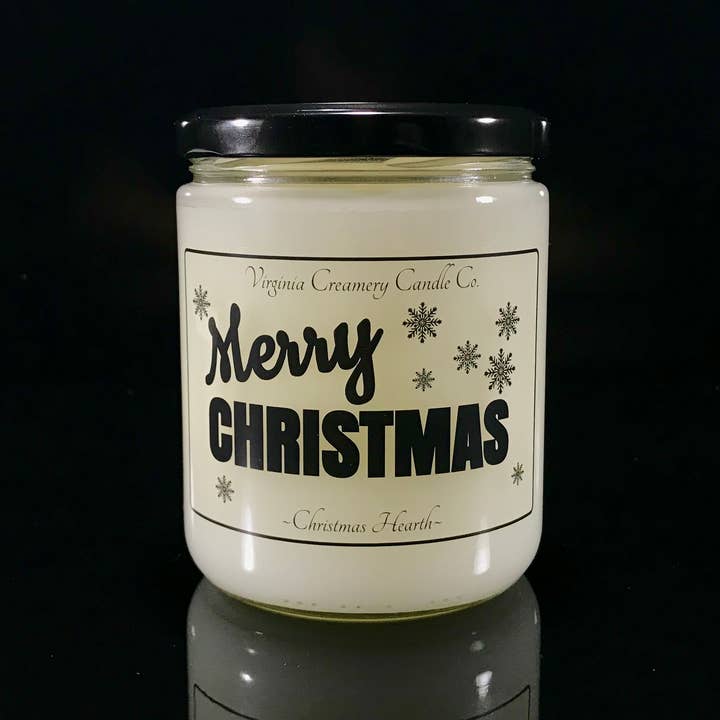 SD2-Merry Christmas 16oz Jar for wholesale by Virginia Creamery Candle Co.