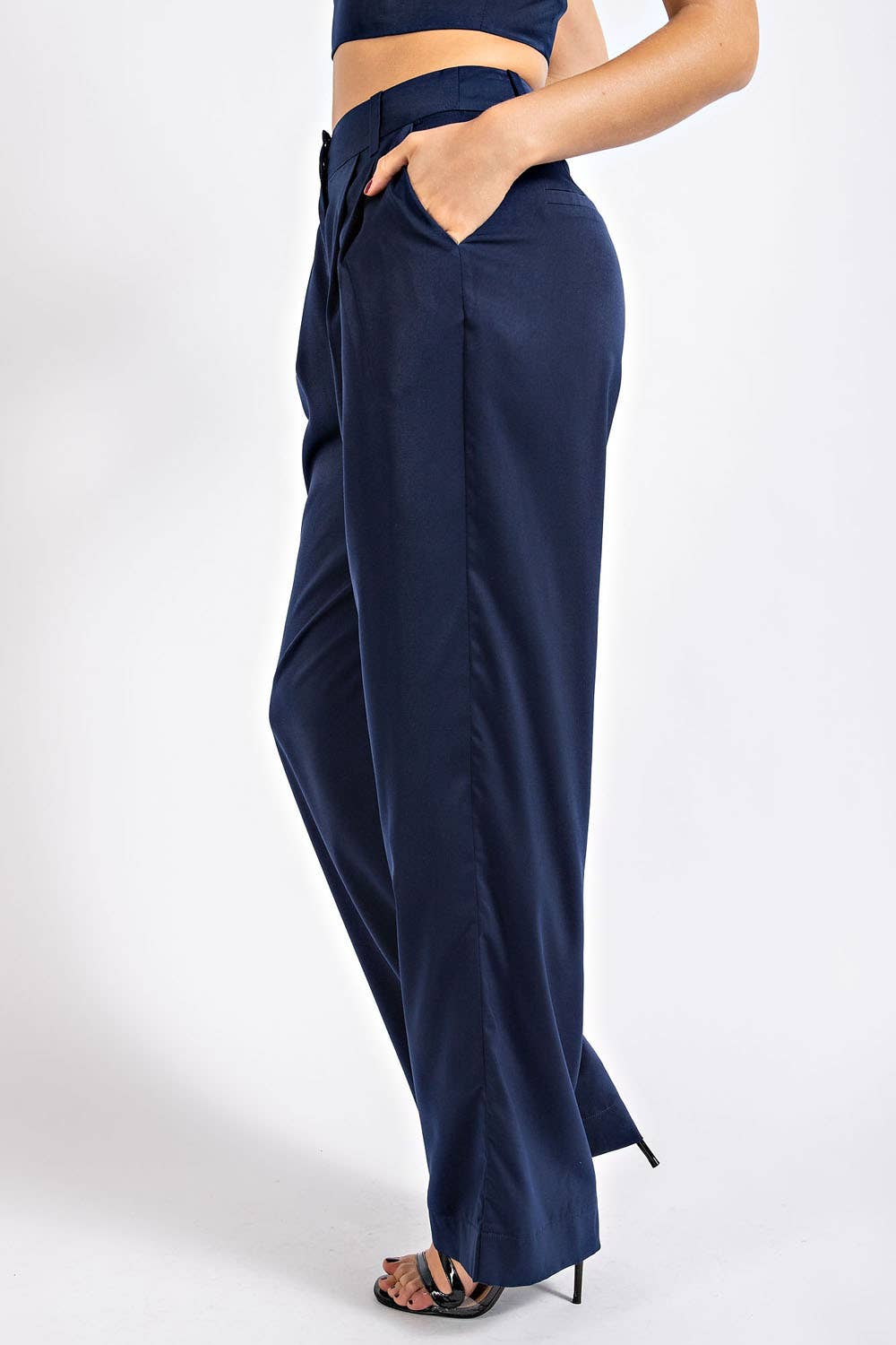 Edit by Nine - Vendita all'ingrosso Pantalone - Donna - Pantaloni in raso con tasche Tp24681