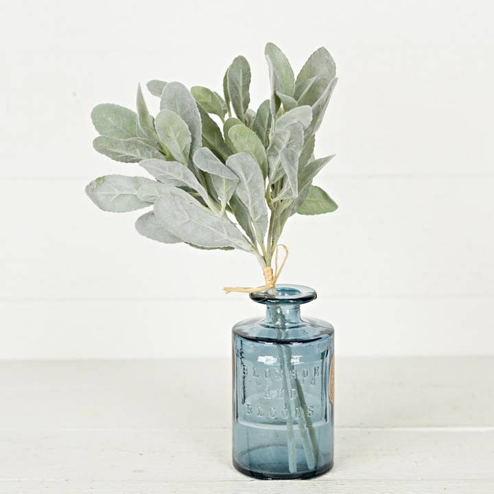 Two Ten Original LLC - Wholesale Artificial Plant - 14in Flocked Lamb Ear Leaves Bush-