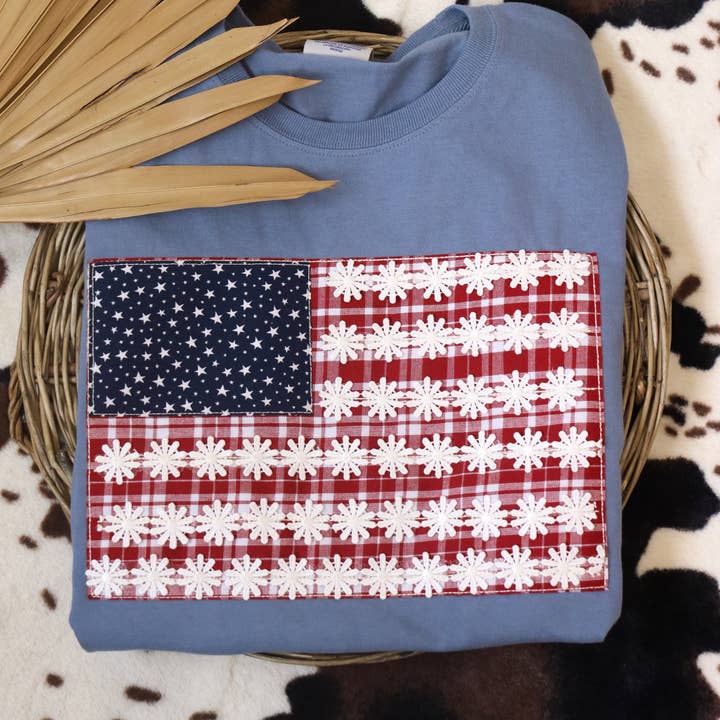 Flag America USA Patriotic 4th of July Short Sleeve for wholesale by Shop Southern Belle