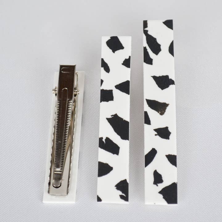 Cow pattern hair clip for wholesale by Linati Studio