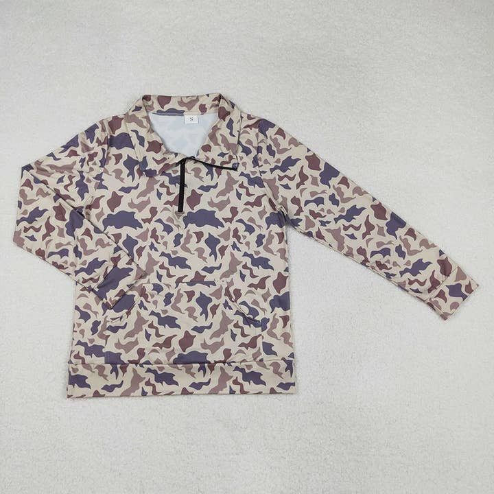 Aier Wholesale - Wholesale Graphic Sweatshirt - Women's - 8 Colors Adult Women Camouflage Long Sleeve Tee Shirts Zip Pullovers Tops