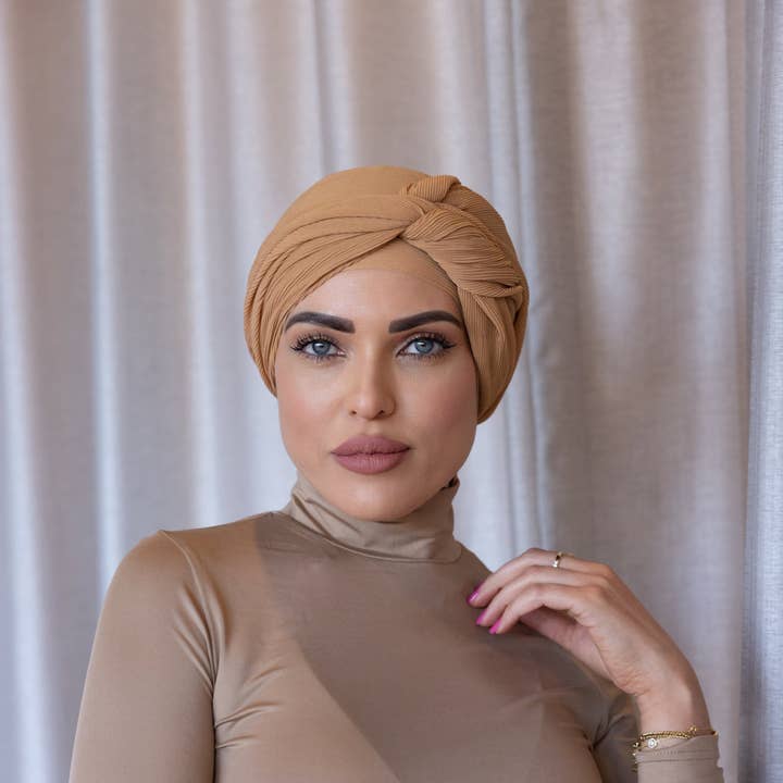 Mod Squad - Wholesale Hijab – Women’s - PLEATED HIJAB - Desert FINAL SALE0