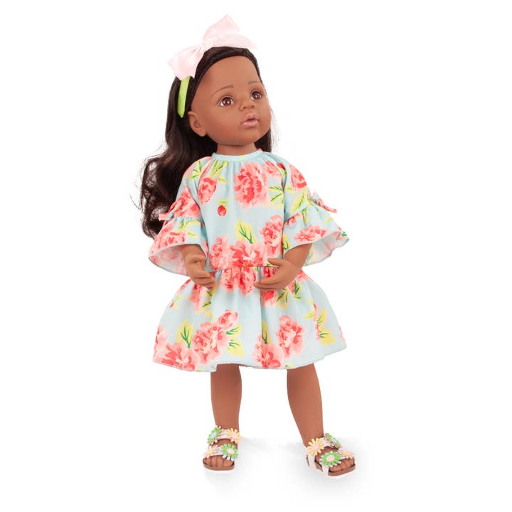 Gotz Ava 19.5" Beautiful Standing Doll with Black Hair for wholesale by Gotz