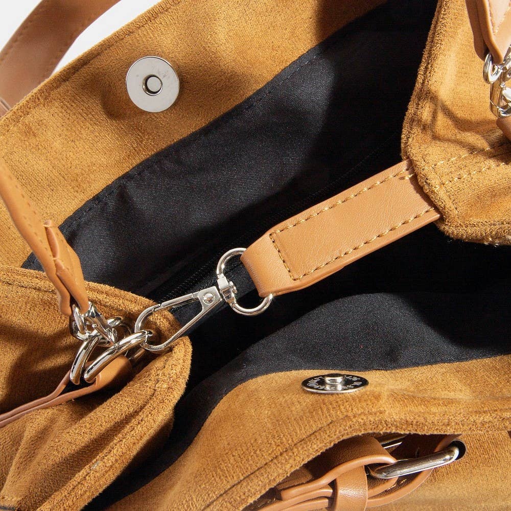 Collections by Fame Accessories - Vente Sac à bandoulière – femme - Sac cabas avec détails de sangle à boucle en cuir5