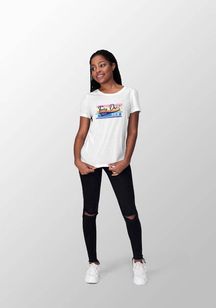 Tony Dai - Vendita all'ingrosso Maglietta serigrafata - Donna - T-shirt Amsterdam in jersey classico 160 g/m² in cotone 100%0