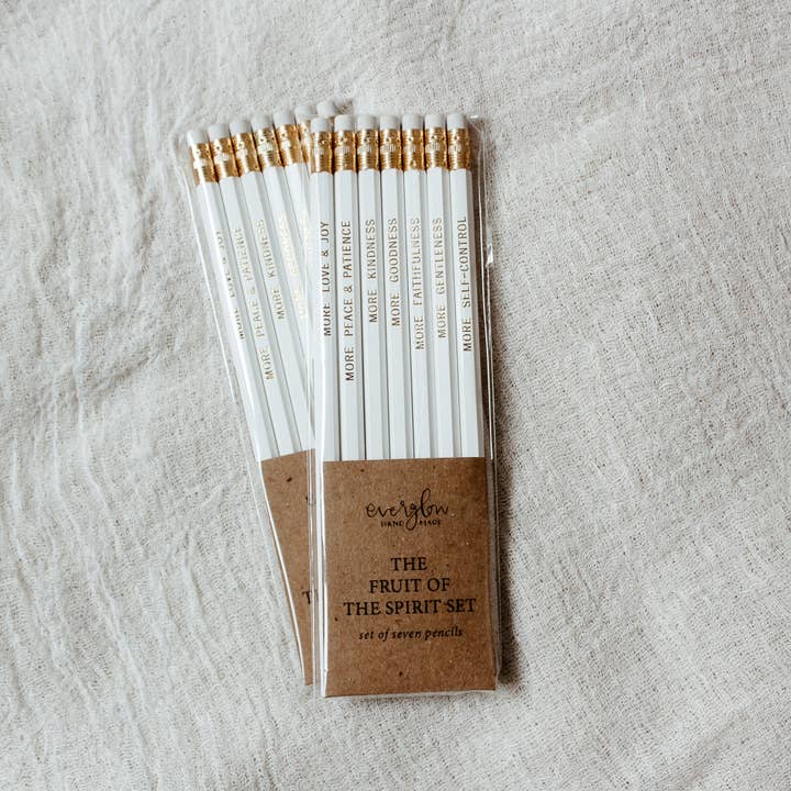 everglow handmade - Wholesale Pencil - The Fruit of the Spirit Set | Encouraging Faith Pencils1
