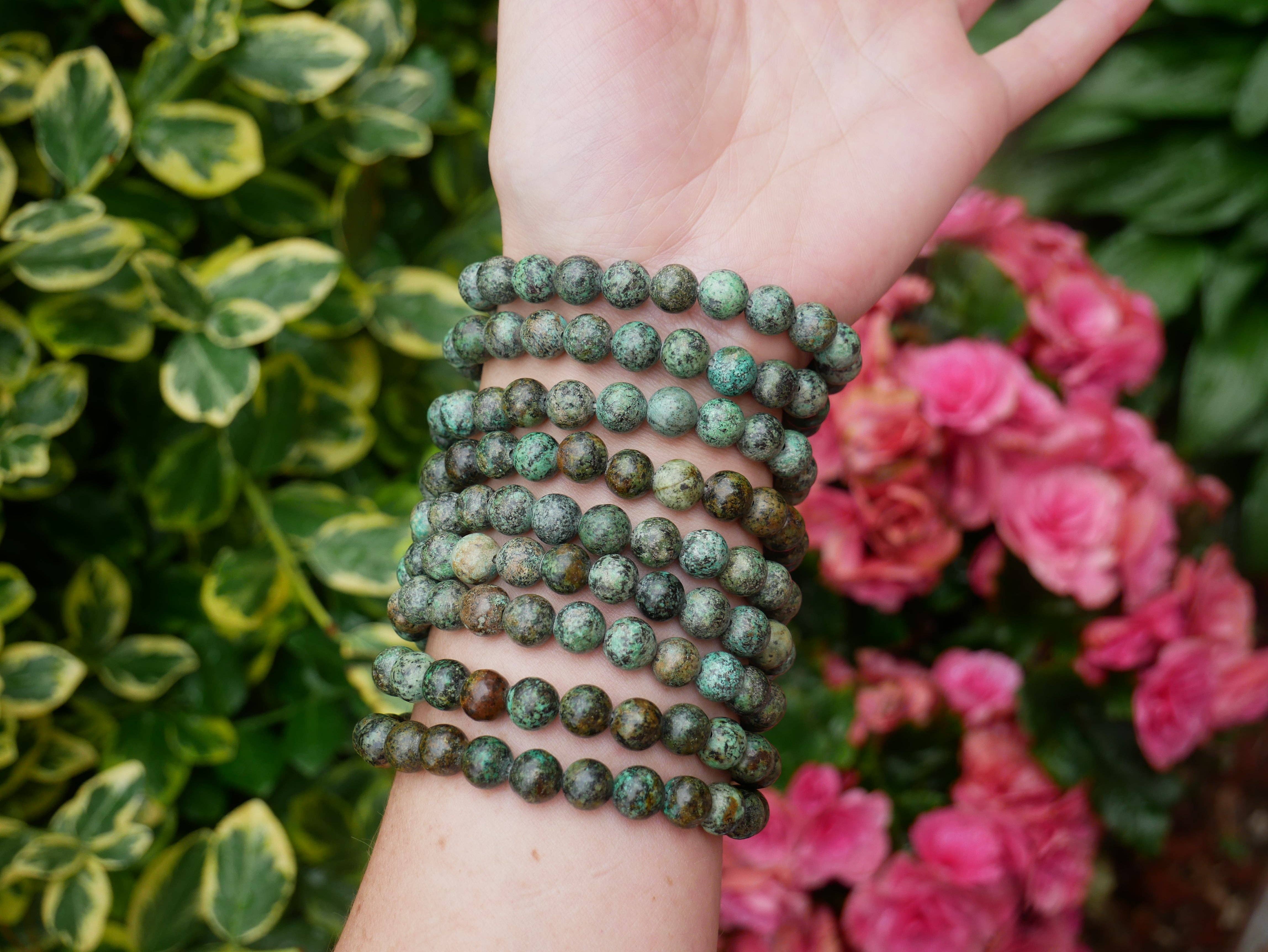 The Healing Sanctuary - Wholesale Beaded Bracelet - African Turquoise Beaded Bracelets 8mm2