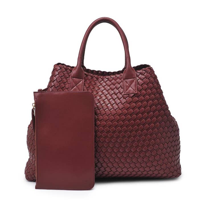 Urban Expressions - Wholesale Tote Bag - Women's - Ithaca Woven Vegan Leather Tote45