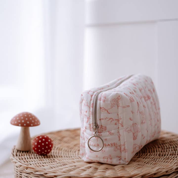 Atelier Babbi - Wholesale Diaper Bag - Baby - Diaper Pouch - Toile De Jouy / Pink