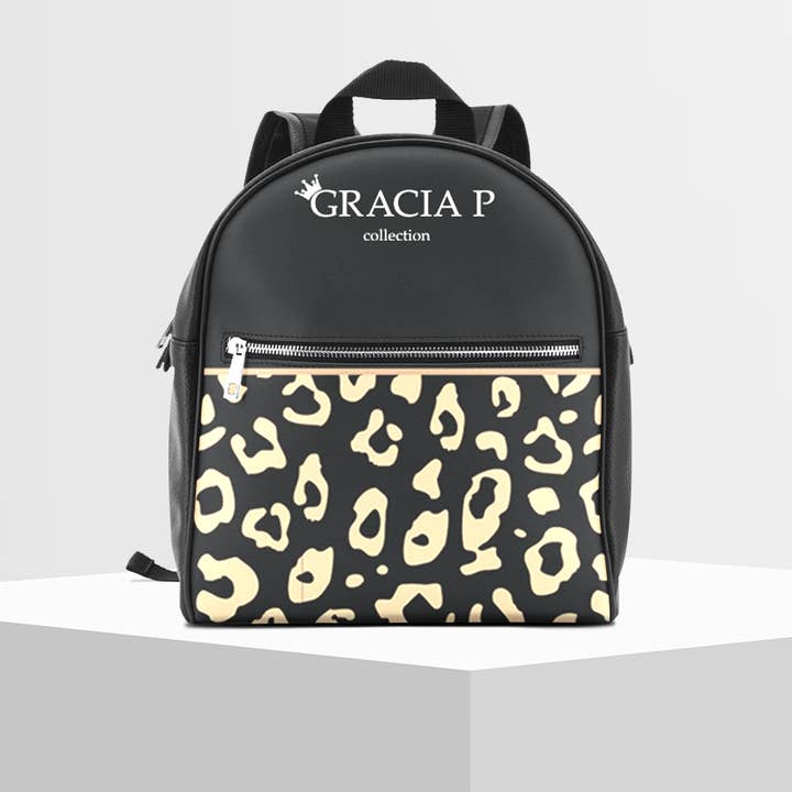 Gracia P Backpack - Backpack - Made in Italy - Leopard effect for wholesale by GLOBALSHOP SRL