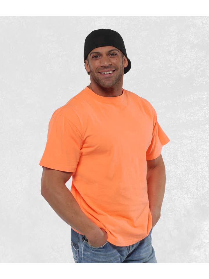 Violet fluo T-shirt violet fluo à manches courtes Ringspun pour adulte en vente sur Faire1