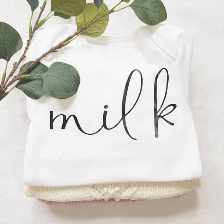 Milk Statement Vest for wholesale by Willow & Fleur UK