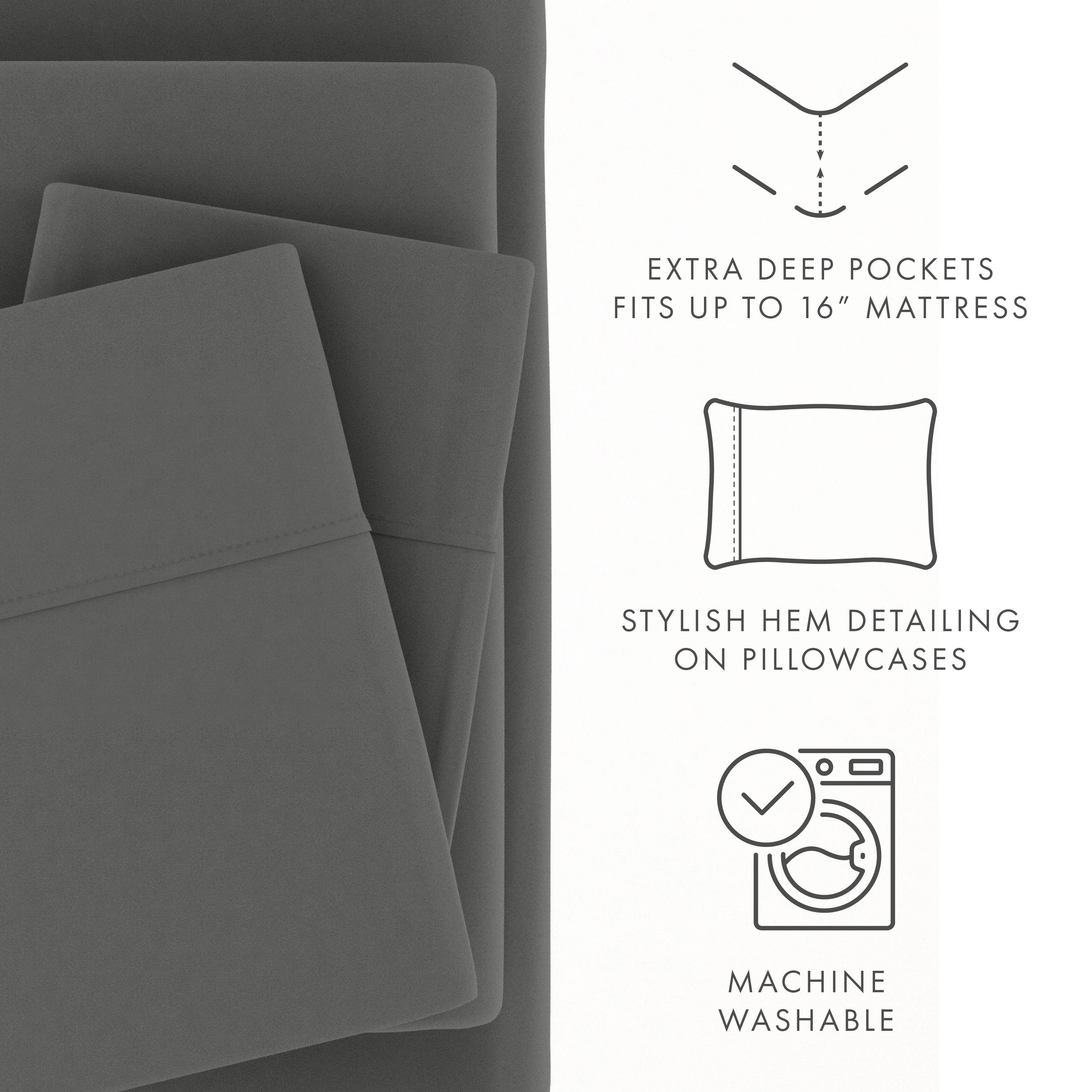ienjoy Home - Wholesale Sheet Set - Home Collection Premium Ultra Soft 4 Piece Bed Sheet Set2