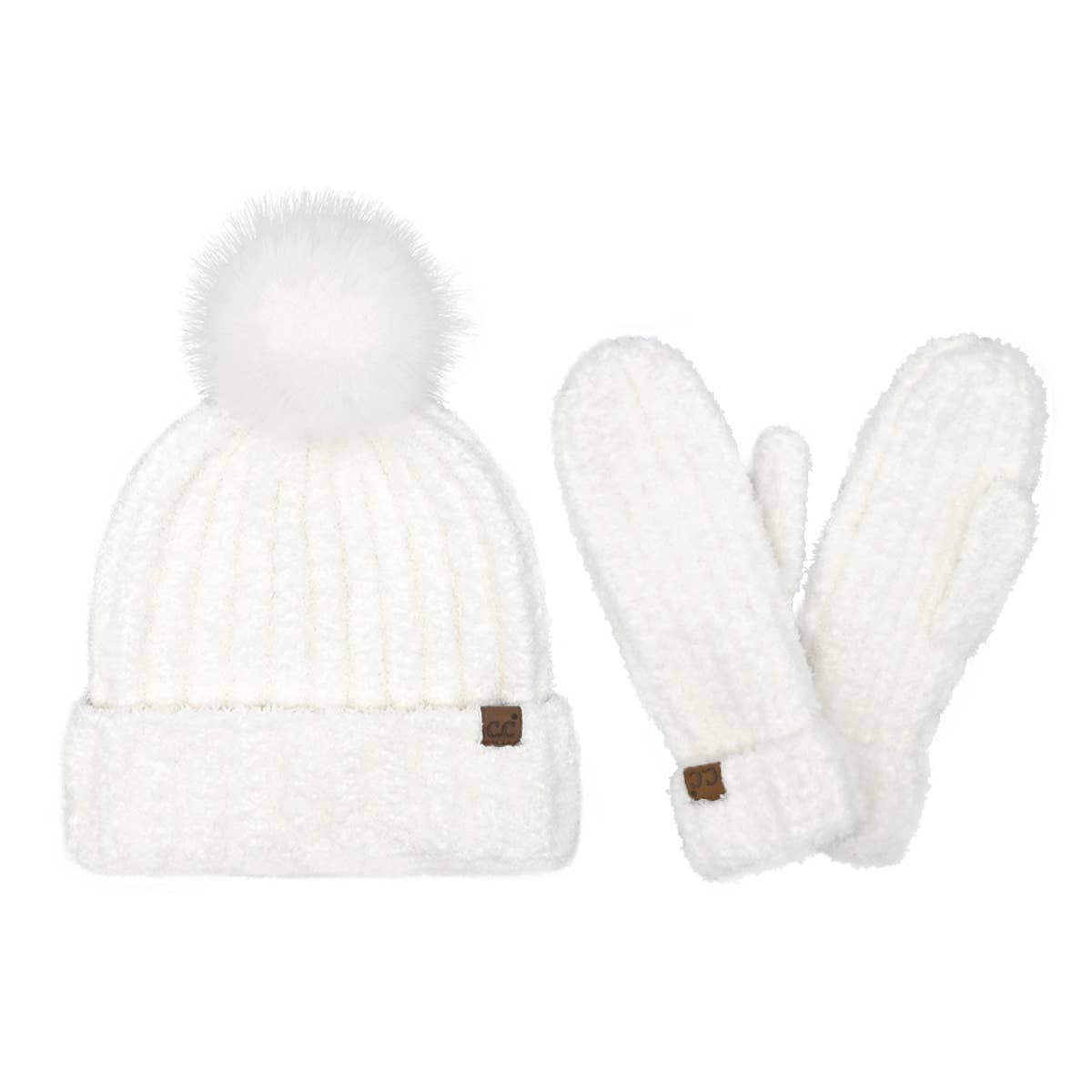 JOIA ACCESSORIES - Wholesale Beanie - Women's - CC COZY YARN HAT   MITTEN SET, SEE 01119