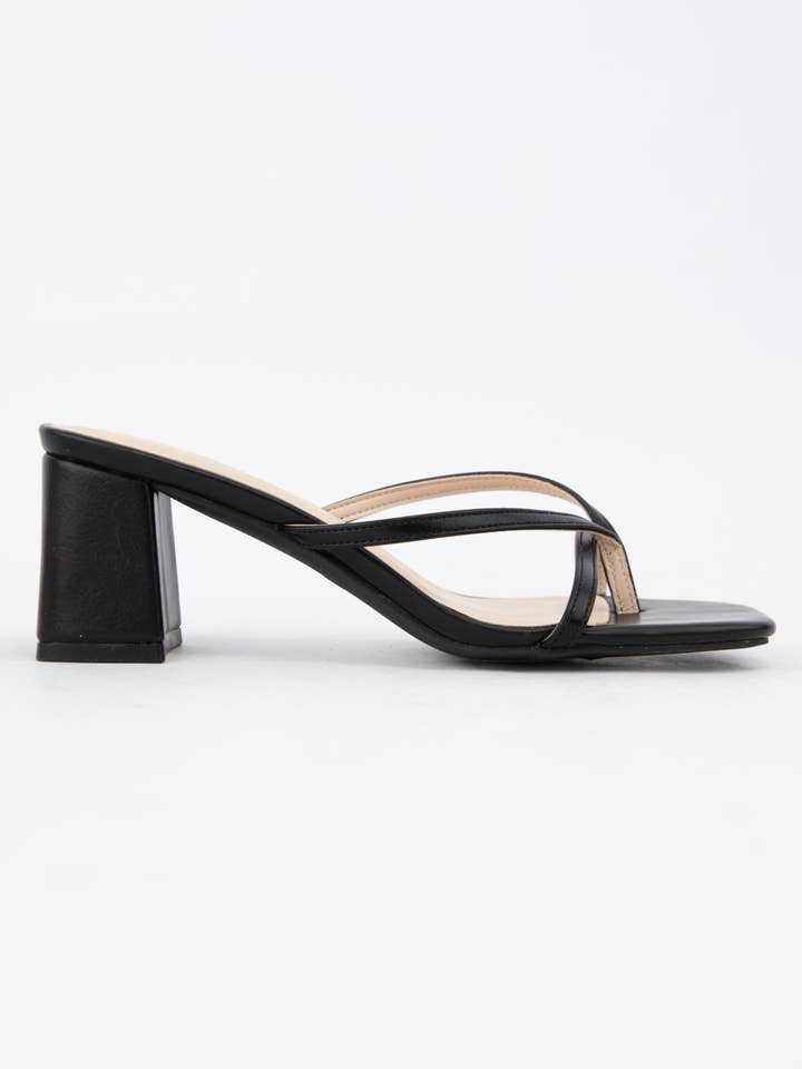 CCOCCI - Wholesale Low heels – Women′s - ELIA-1 THONG STRAP SQUARE TOE BLOCK HEEL SANDALS5