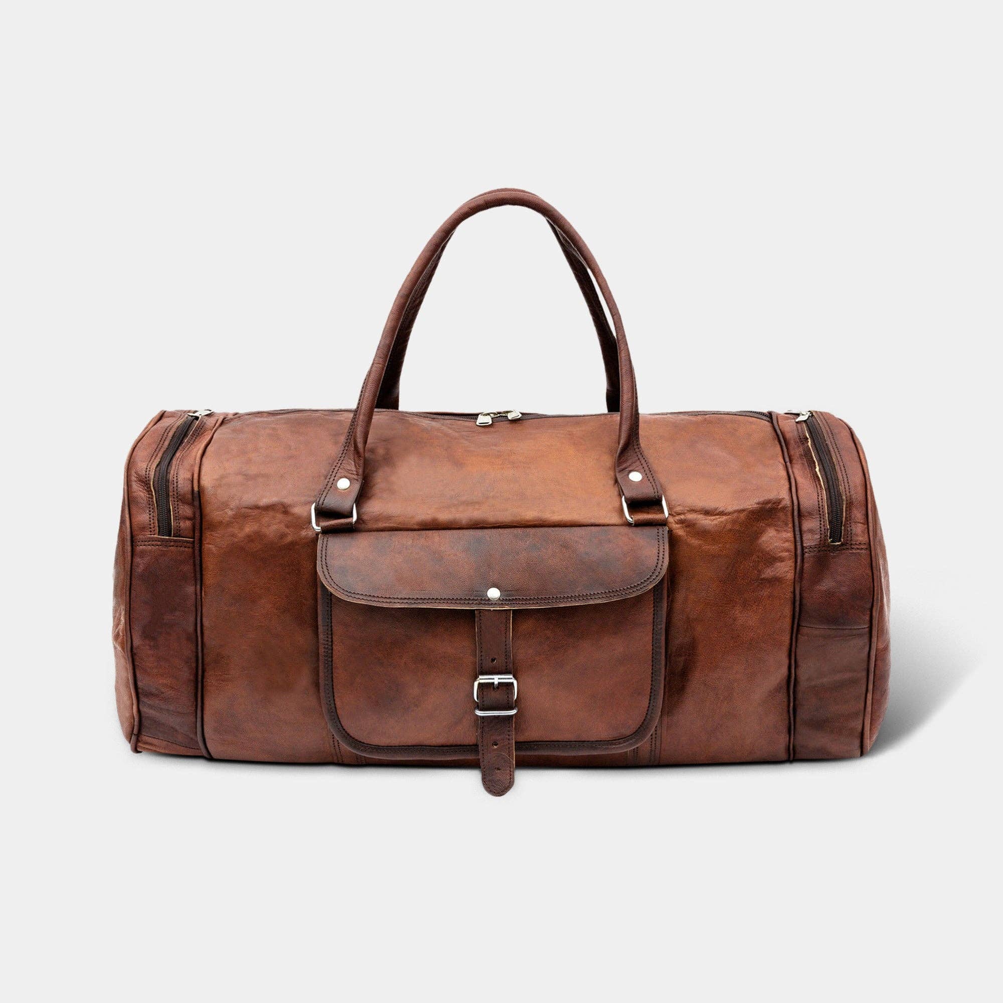 MaheTri LLC - Leather & Lifestyle Goods - Wholesale Weekender bag – men's - Real Leather Travel Duffel Bag