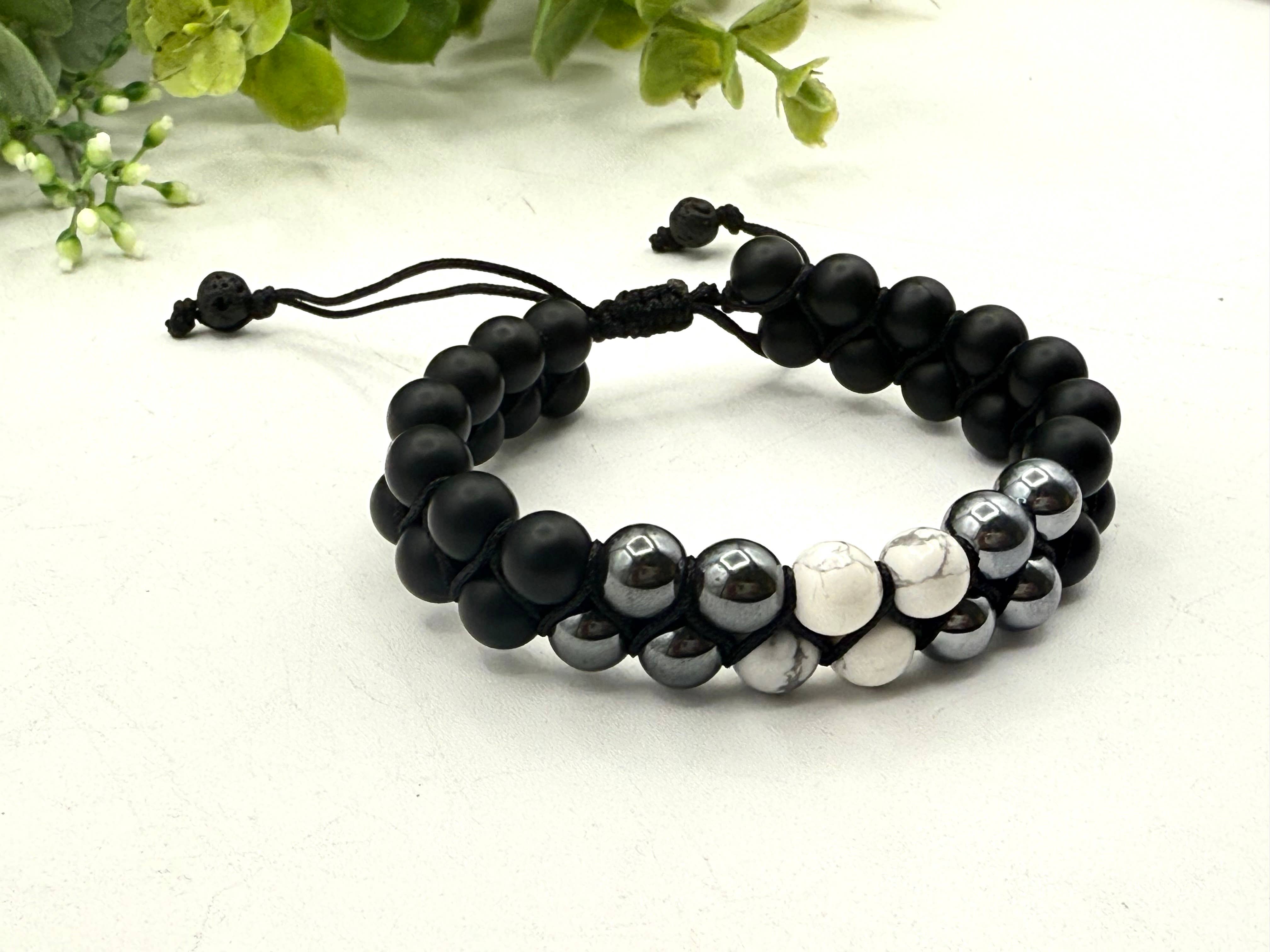 Meraki Gemstones - Wholesale Beaded Bracelet - Pain Relief Support Adjustable Bracelet 8"-9.5"L   3