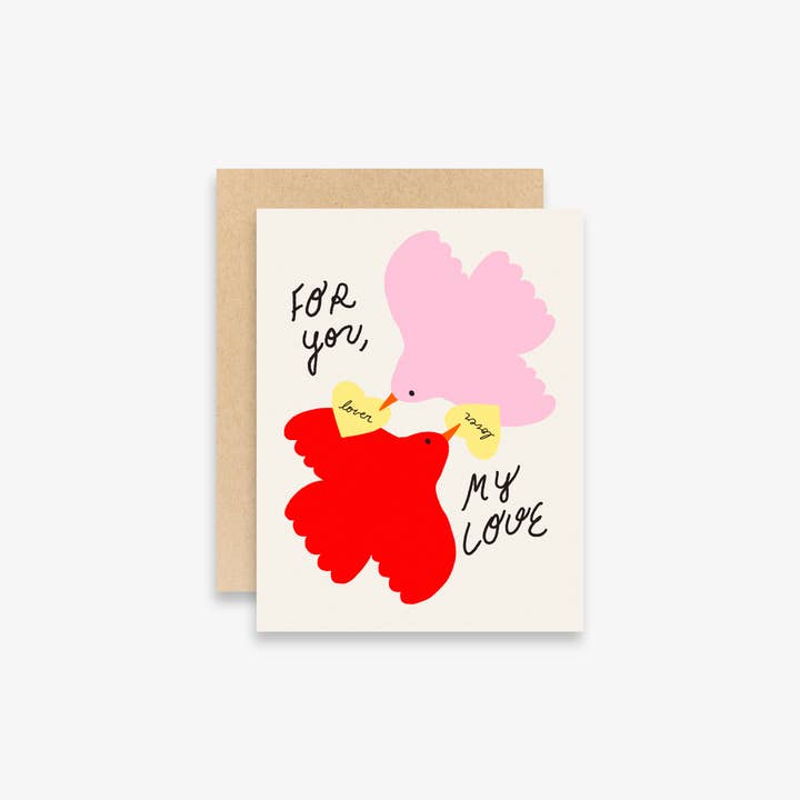 For You, My Love Card for wholesale by Fond Printed Goods