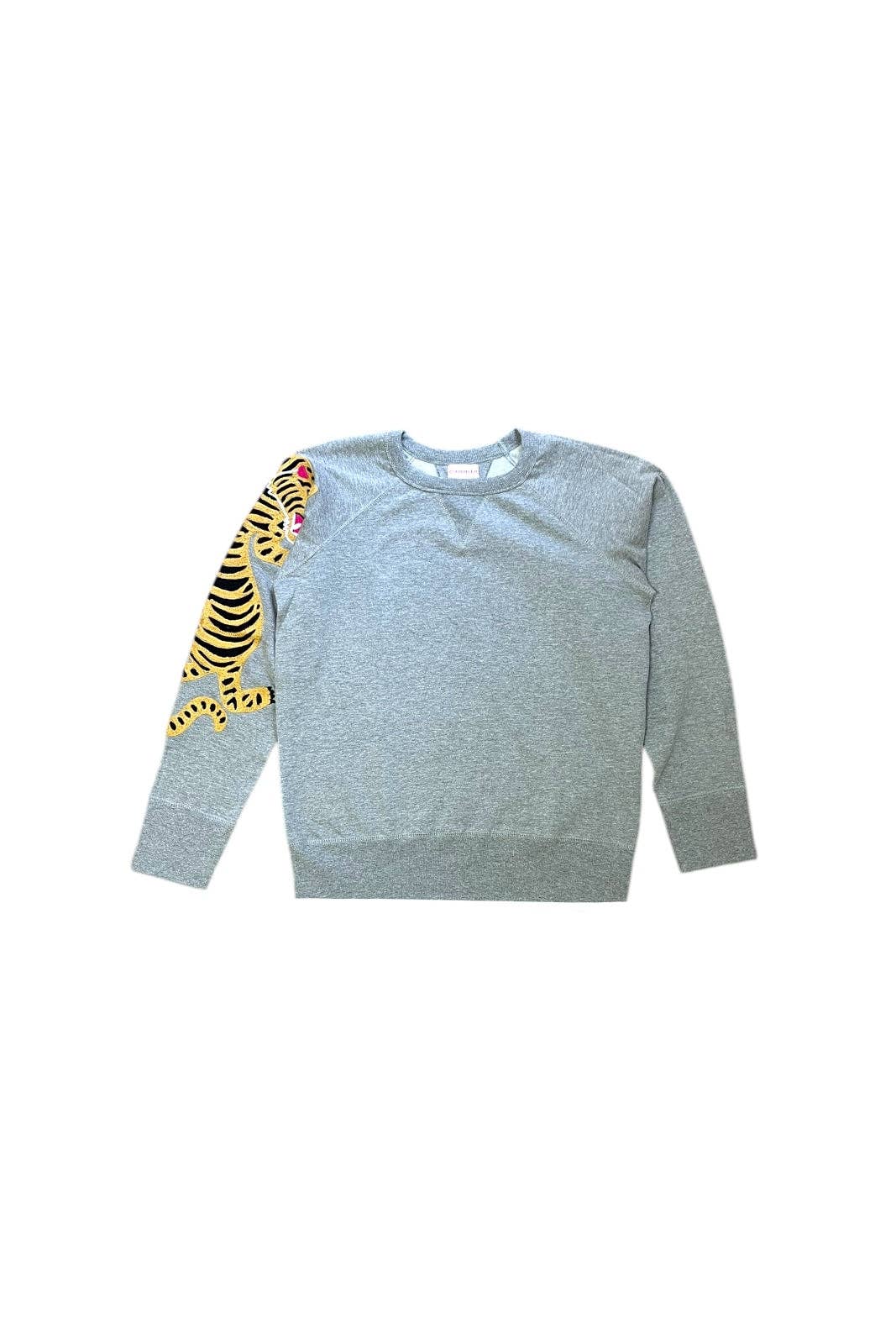 Curiosity Lab - Wholesale Sweatshirt - Women's - Embroidered tiger sweatshirt0