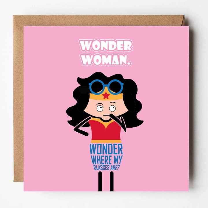 Funny Wonder Woman birthday card | Menopause humour for her for wholesale by VERSED AID