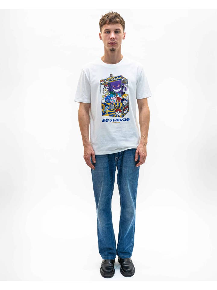 Off white Pokemon Clip-on Machine T-shirt - Pokemon T-shirt for wholesale on Faire1