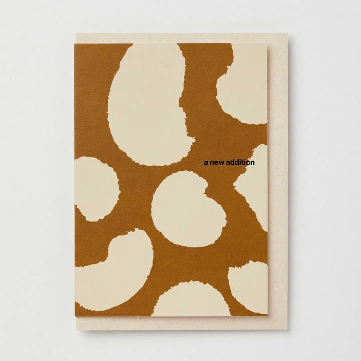 Abstract animal print new baby card for wholesale by Kinshipped