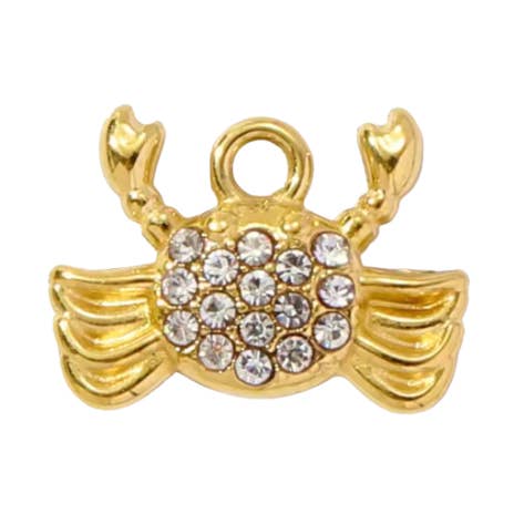 Diamante Crab Gold for wholesale by Coco Luna Collection