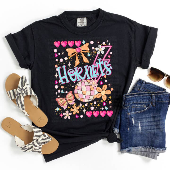 Flawless Transfers - Wholesale Sublimation Transfer - Hornets Preppy Mascot DTF Transfer