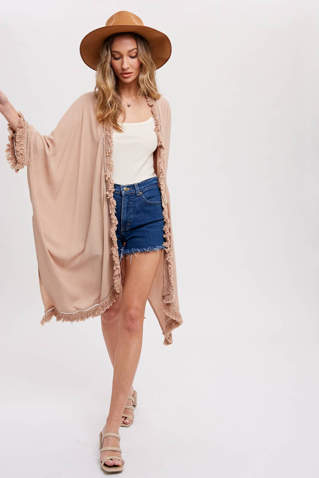 Bluivy - Vente Kimono – femme - kimono ample avec franges21