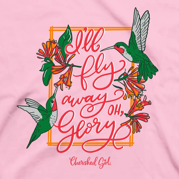 Classic Pink Cherished Girl Womens T-Shirt I'll Fly Away for wholesale on Faire