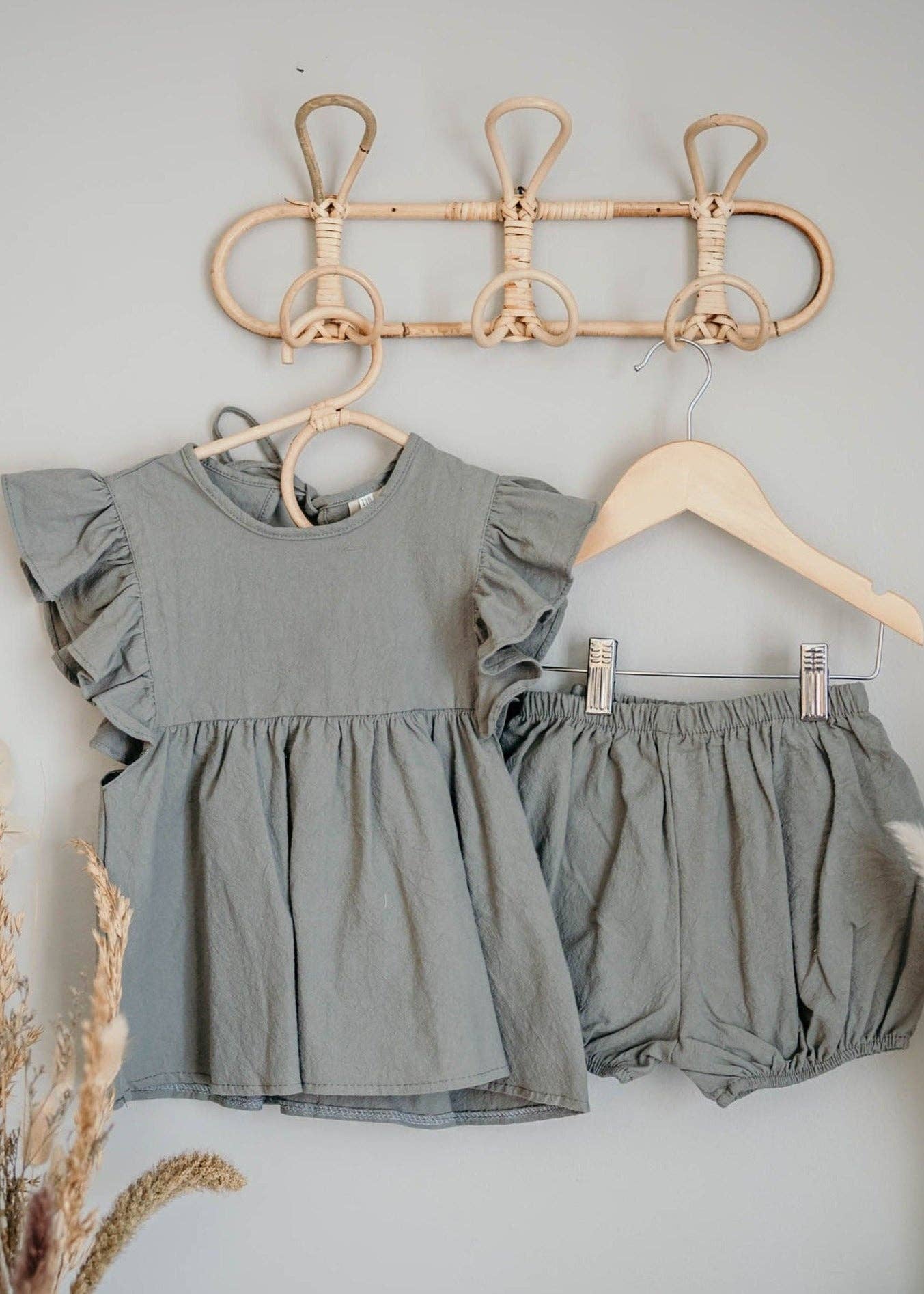 Laney + Sy - Wholesale Top & Short Set - Kids - Jenny Ruffle Outfit2