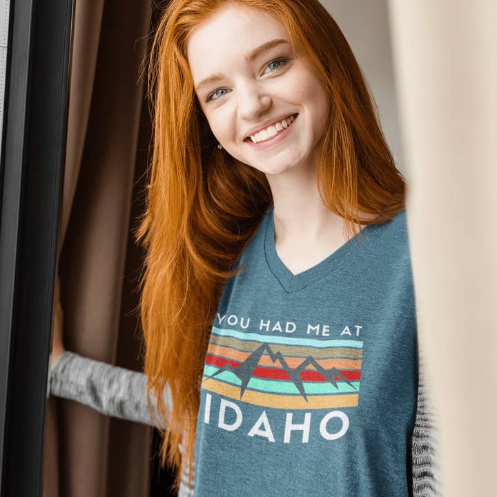 You Had Me At Idaho Unisex V-Neck Tee for wholesale by 208 Supply Co