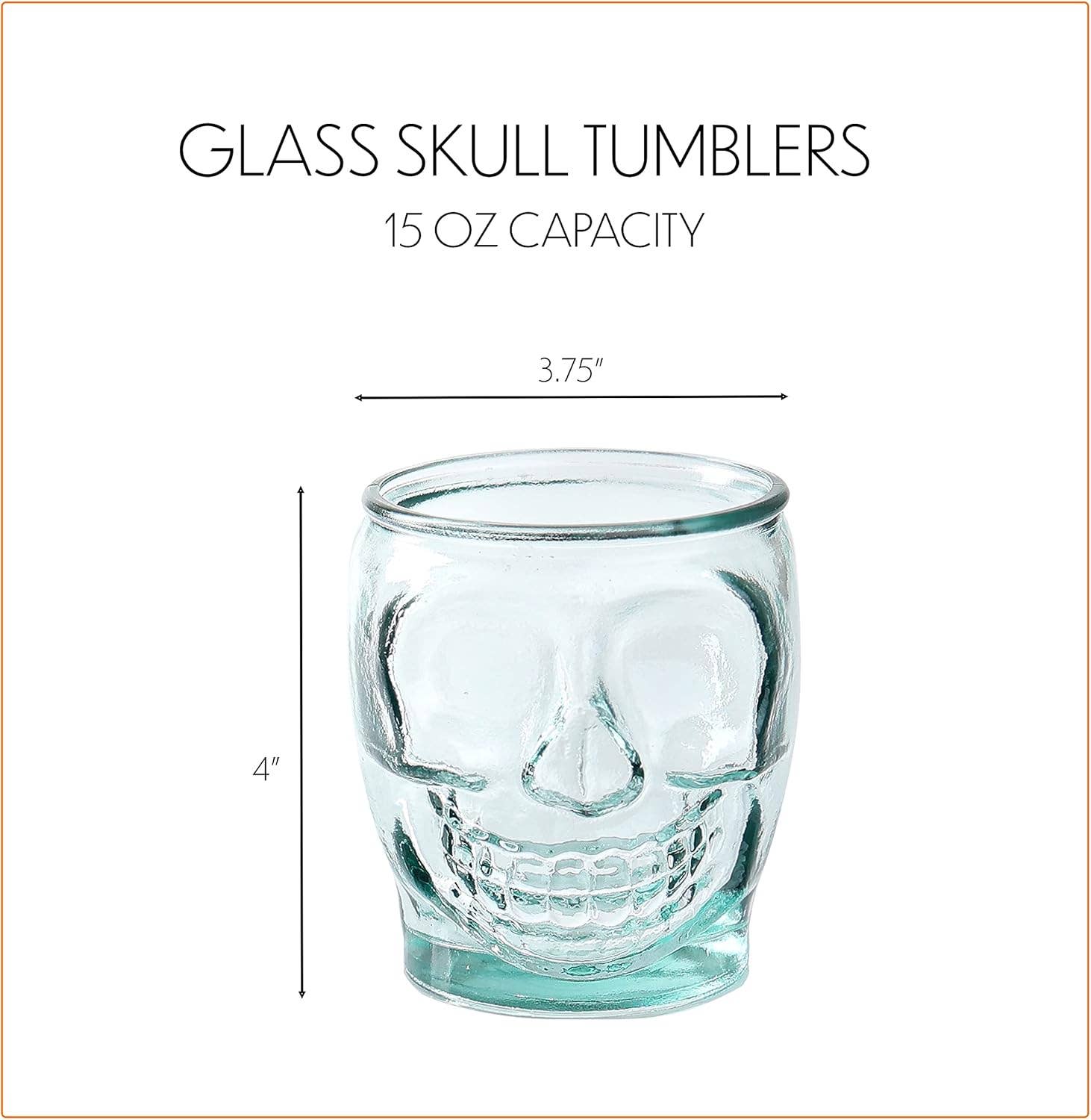 Upper Midland Products - Wholesale Drinking Glass/Cup - 15 oz Sugar Skull Glasses2