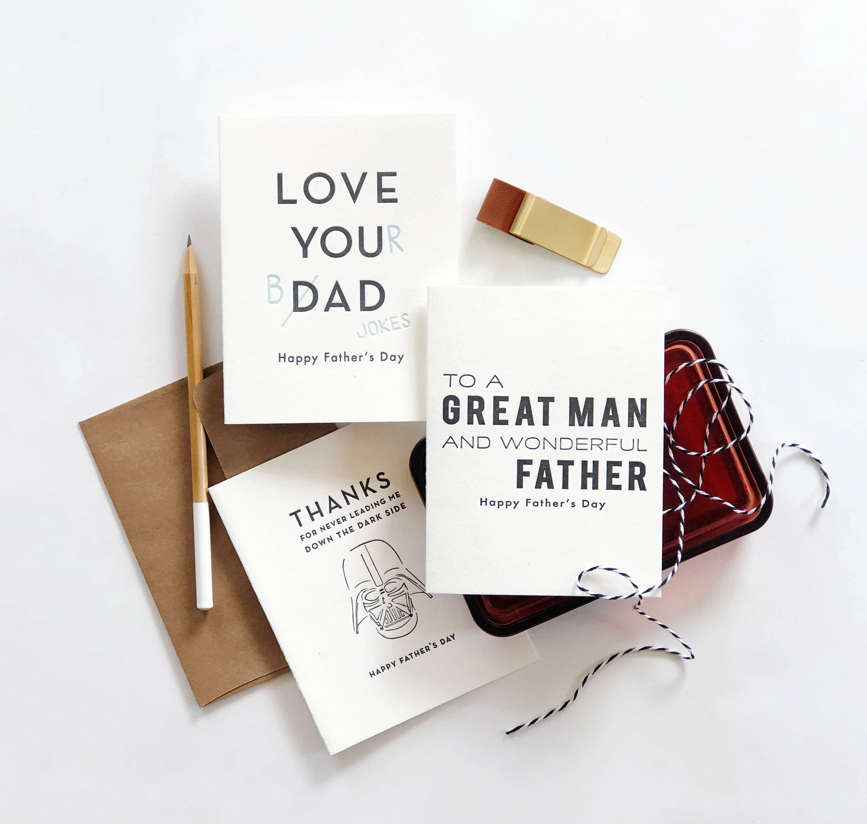 Steel Petal Press - Wholesale Father's Day Card - Great Man and Father - Letterpress Father's Day Card3