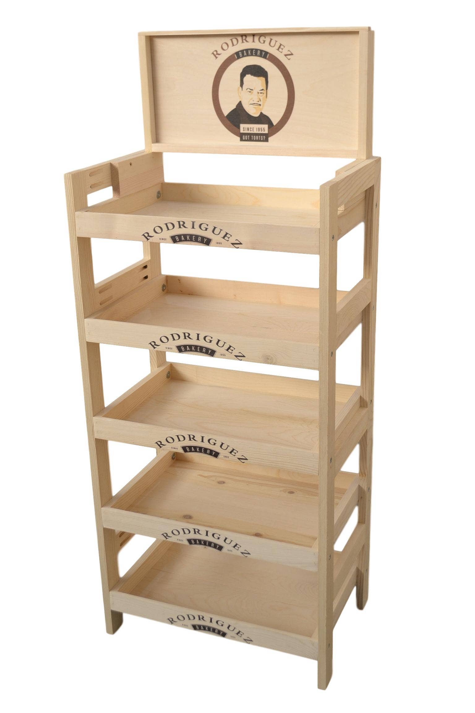 Poole & Sons Inc. - Wholesale Retailer Display Stand/Case - Wooden 4 Tier End-Cap Display8