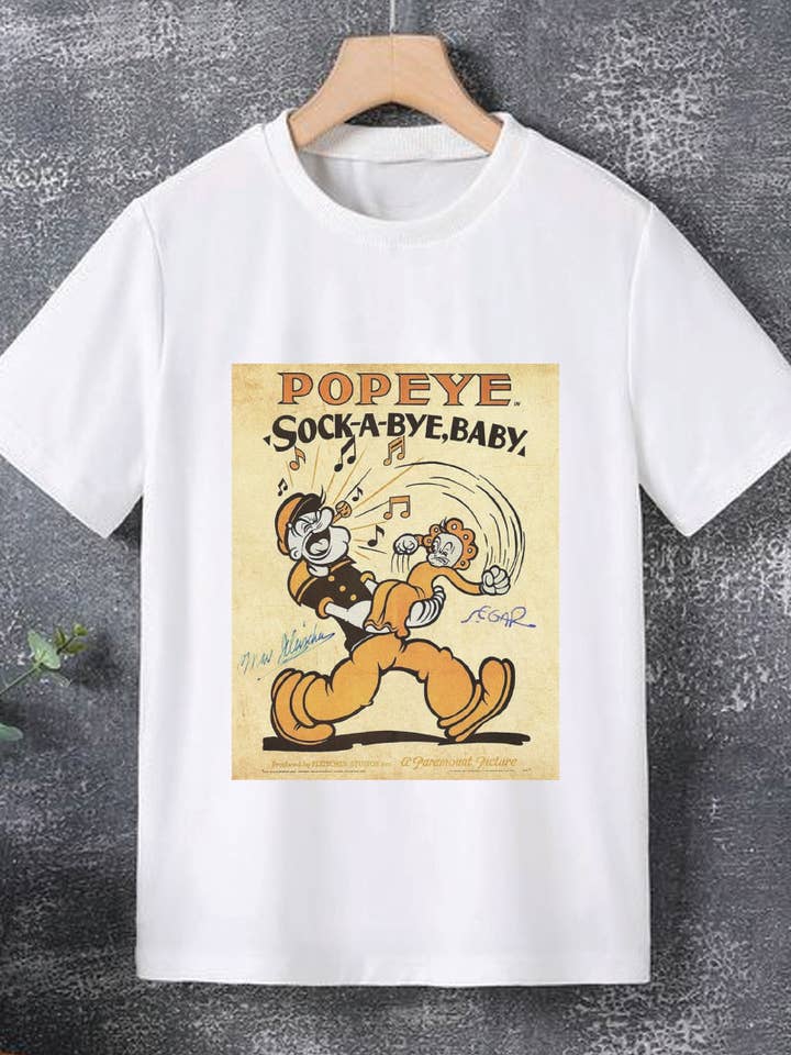 L1056 - POPEYE graphic tee for wholesale by KNOCK ON THE STYLE