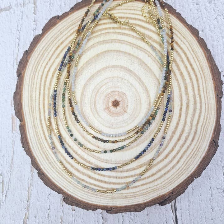 Hecho a mano - Wholesale Beaded/pearl necklace - Colored stone necklace10