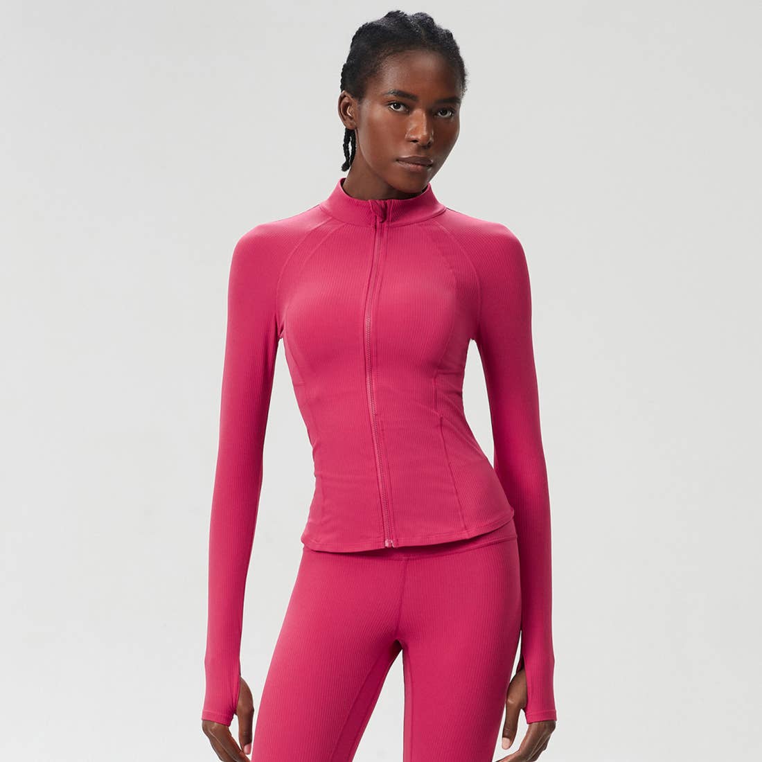 Sodalemon – wholesale Sportjacka - Dam – Damjacka med hög krage och midjeformande funktion för yoga och löpning6