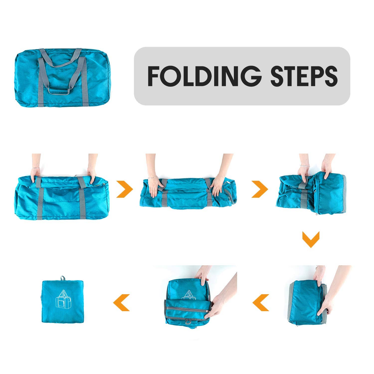 wandf – Saco de viagem - Unissexo por atacado – Mala de viagem Mala Multifuncional de Armazenamento Azul5