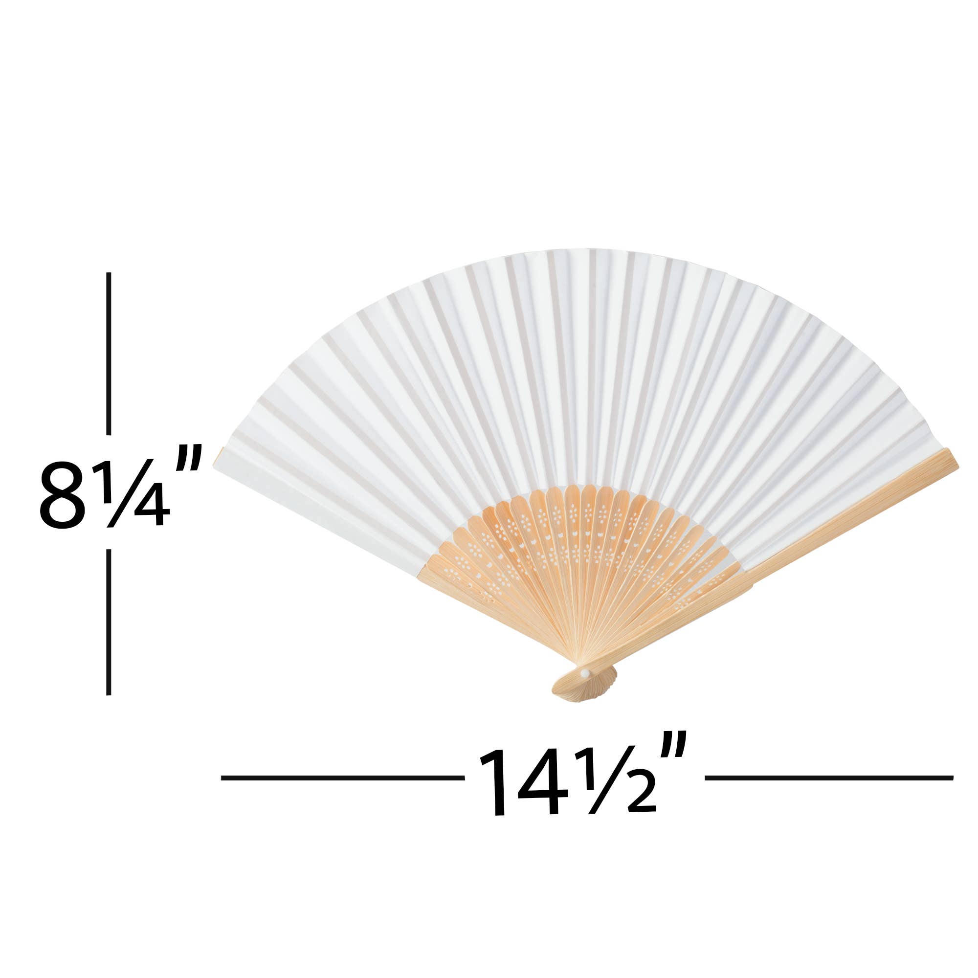 Paper Hand Fan - White for wholesale on Faire1
