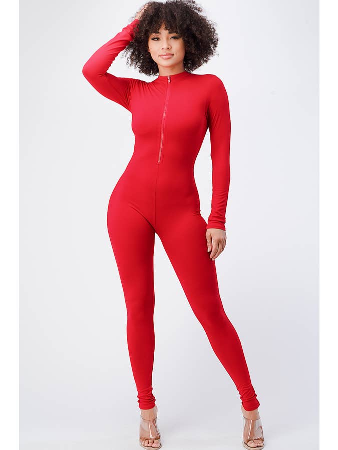 Lime All the Time - Vente Combinaison – femme - Combinaison moulante à manches longues à demi-fermeture éclair8