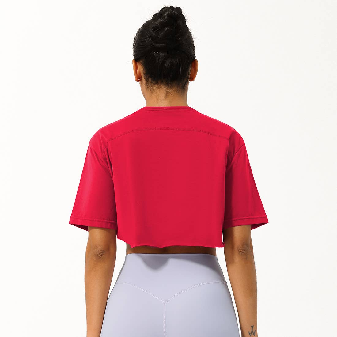 Sodalemon - Wholesale Athletic Top - Women's - Women Loose Sport Crop Top T-Shirt8