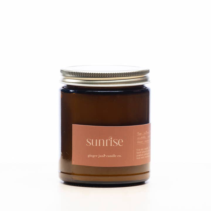 Ginger June Candle Co. - Wholesale Jar/Filled Candle - SUNRISE • minimal collection • 8 oz soy candle