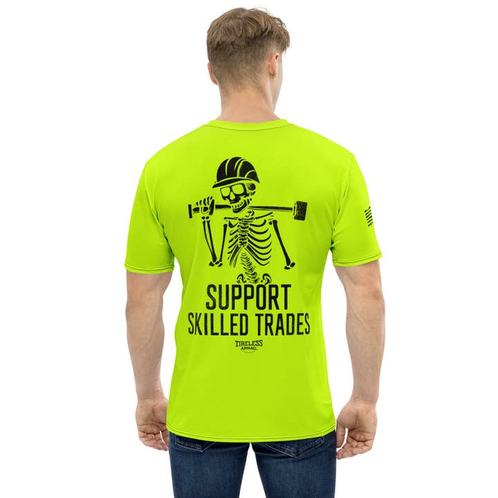 Luckless Outfitters - Wholesale Screen printed t-shirt – Men′s - Support Skilled Trades Tee | Hi-Vis2