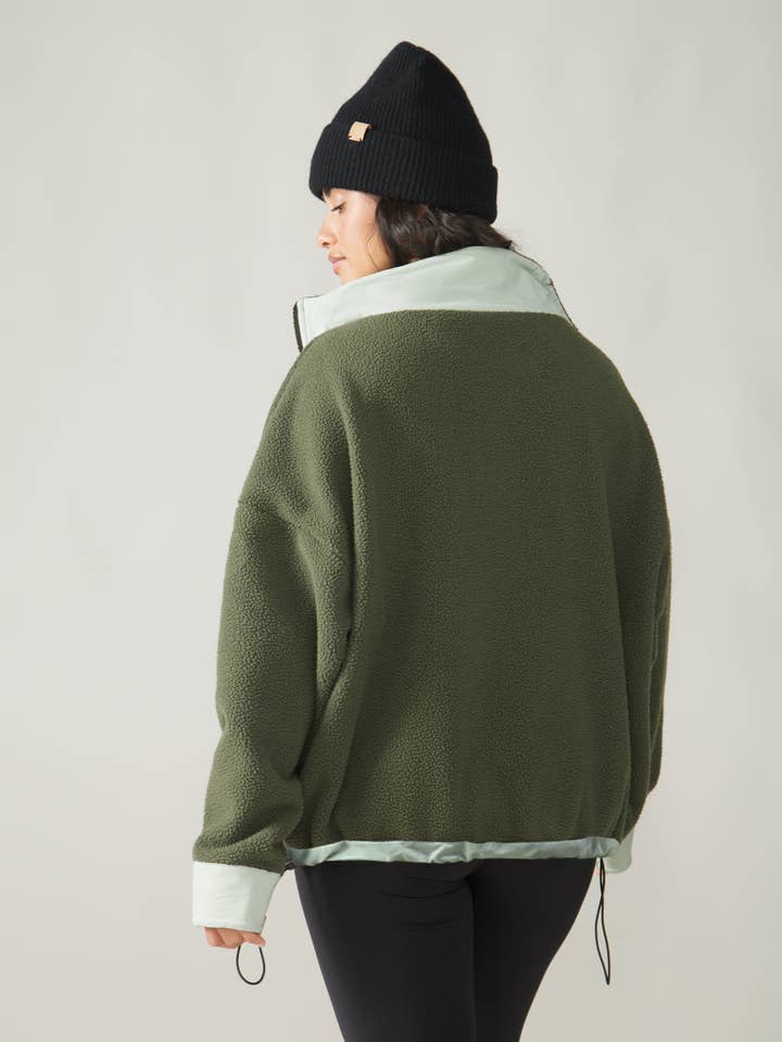 Sutton Polar Fleece Pullover - Forest Moss for wholesale on Faire3